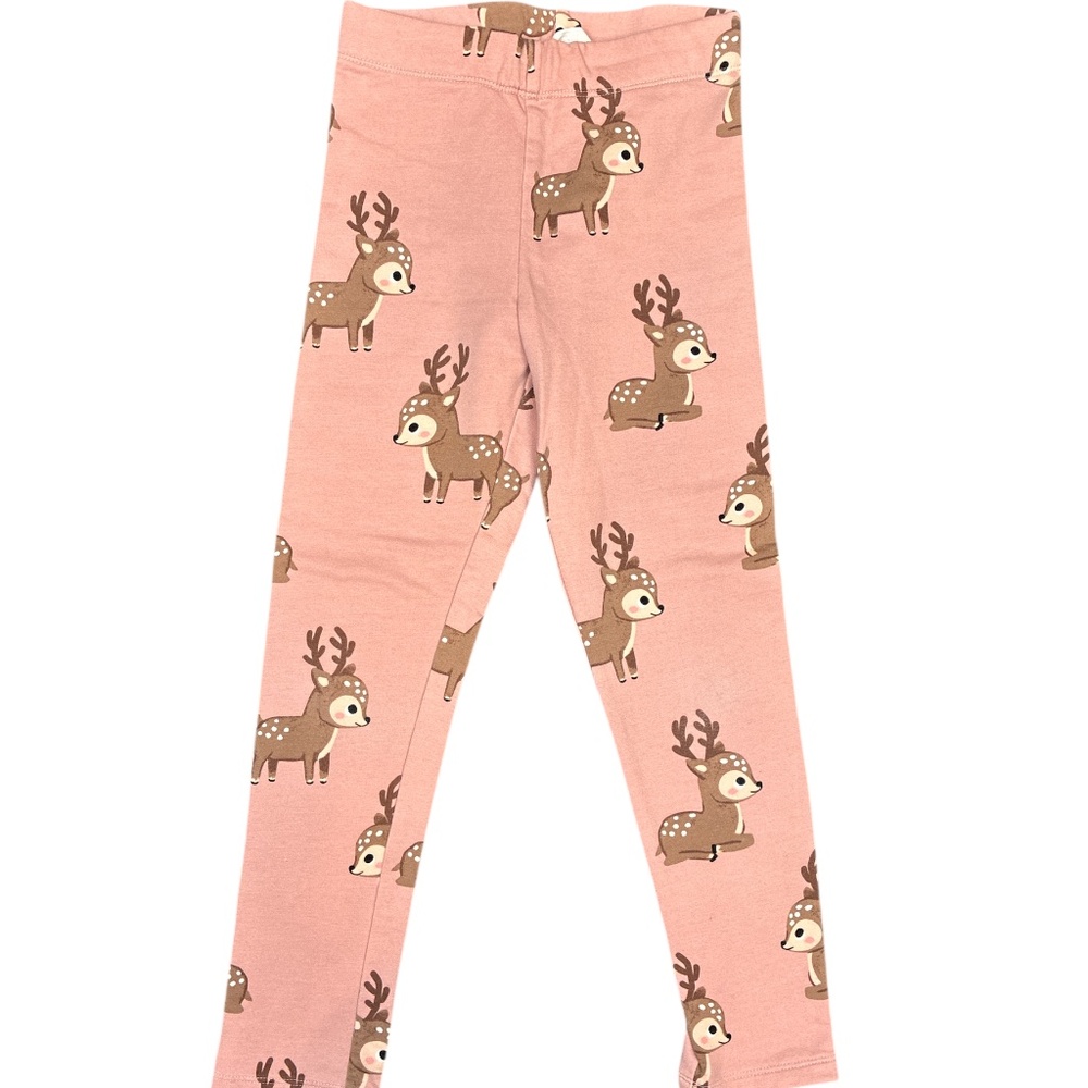 H&M Reindeer Brushed Inside Leggings Size 8